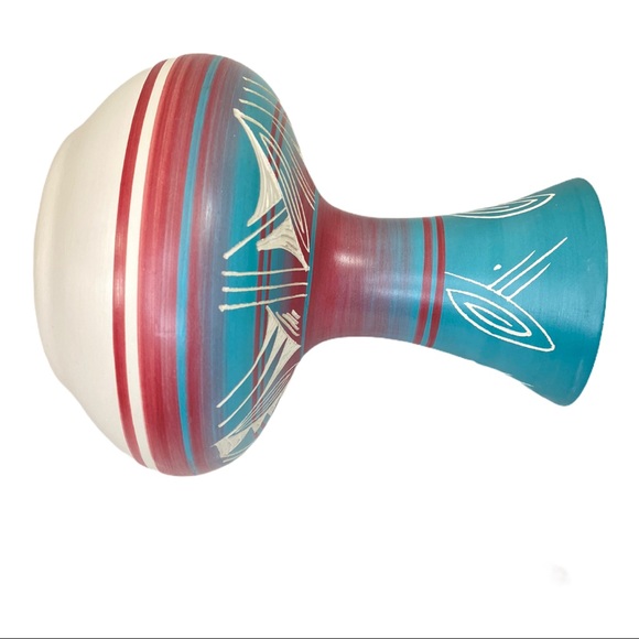 Original Navajo Silas Native American Etched Vase - Picture 2 of 10